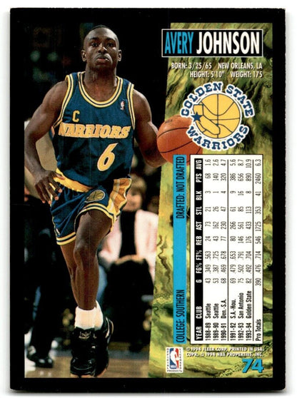 1994-95 Fleer Avery Johnson Golden State Warriors #74