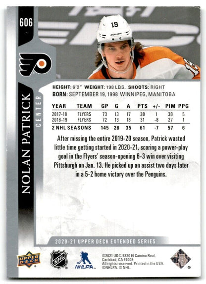 2020-21 Upper Deck Nolan Patrick Philadelphia Flyers #606