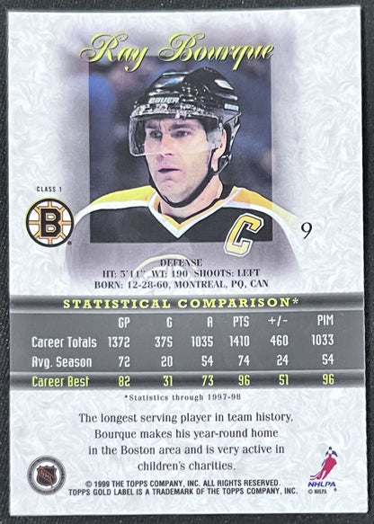 1998-99 Topps Gold Label Ray Bourque Boston Bruins #9