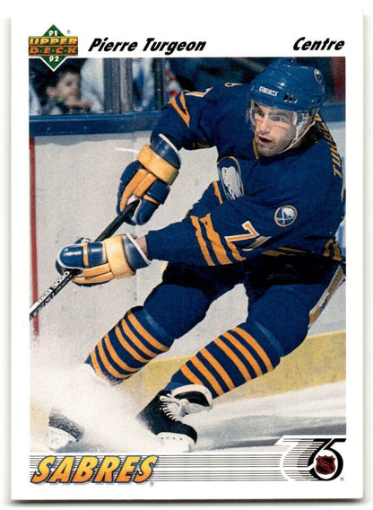 1991-92 Upper Deck French Pierre Turgeon Buffalo Sabres #176