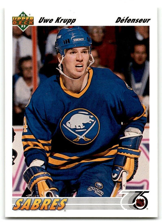 1991-92 Upper Deck Uwe Krupp Buffalo Sabres #102