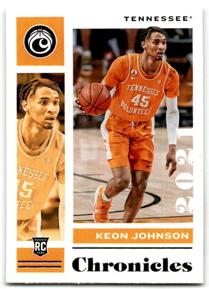 2021-22 Panini Chronicles Draft Picks Keon Johnson Tennessee Volunteers #6