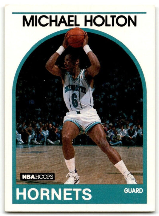 1989-90 Hoops Michael Holton Rookie Charlotte Hornets #119