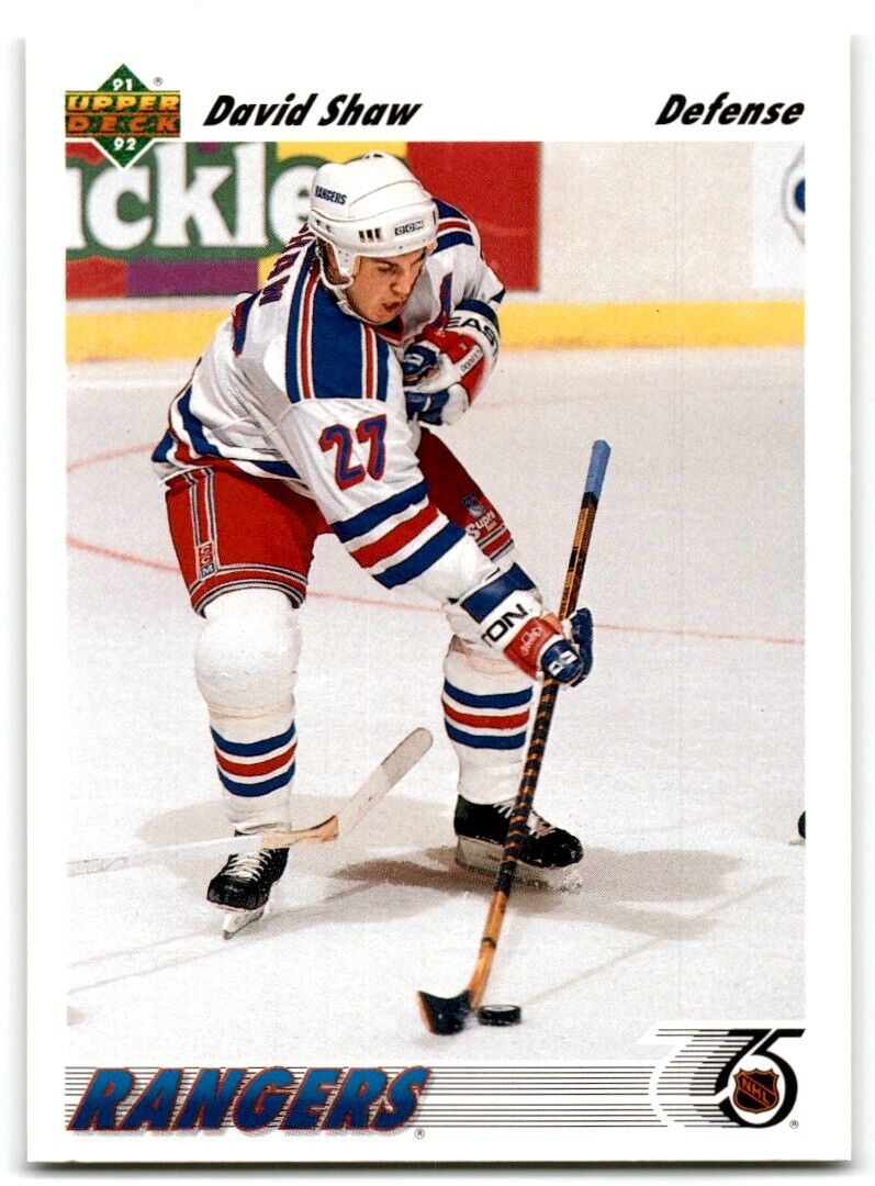 1991-92 Upper Deck David Shaw New York Rangers #409