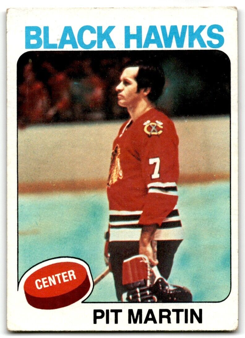 1975-76 Topps Pit Martin Chicago Blackhawks #48