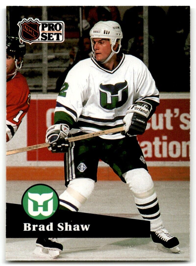 1991-92 Pro Set Brad Shaw Hartford Whalers #87