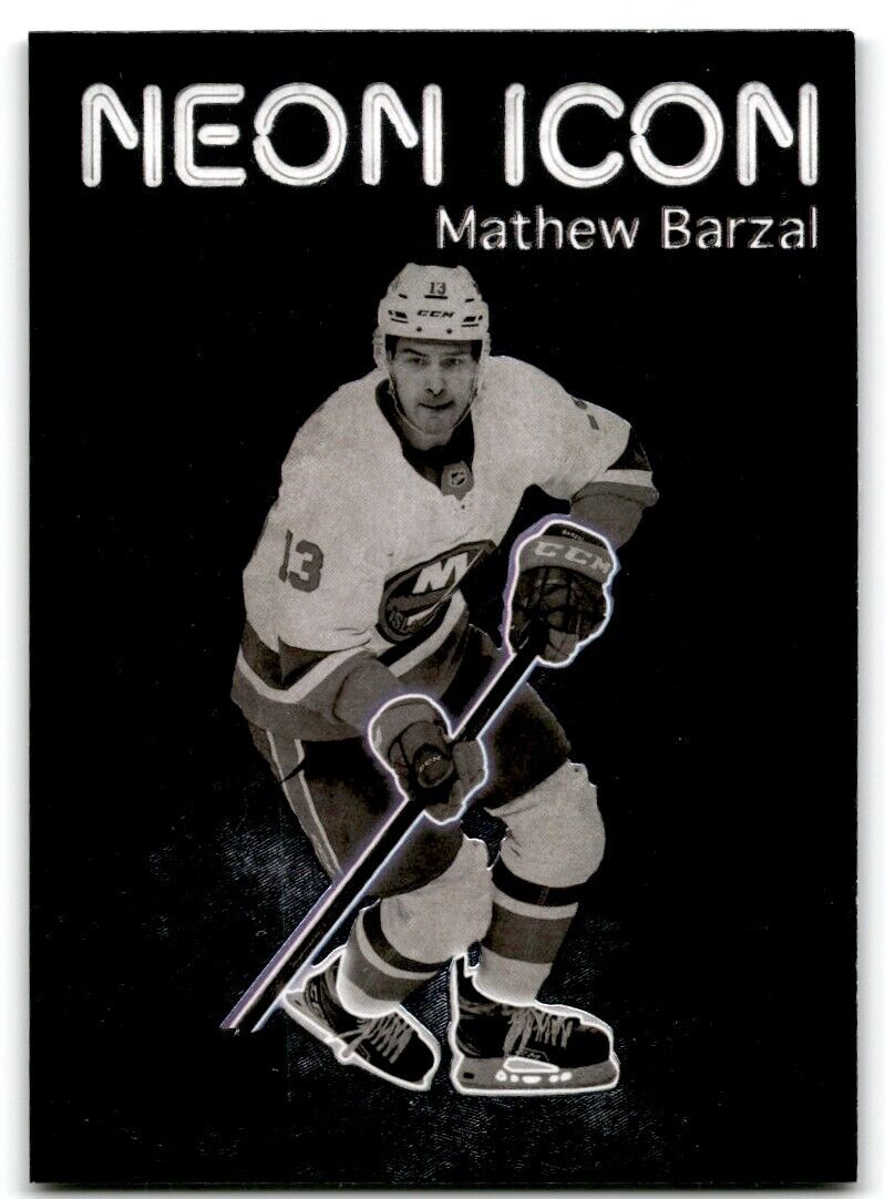 2021-22 Skybox Metal Universe Neon Icon Mathew Barzal New York Islanders #NI-13