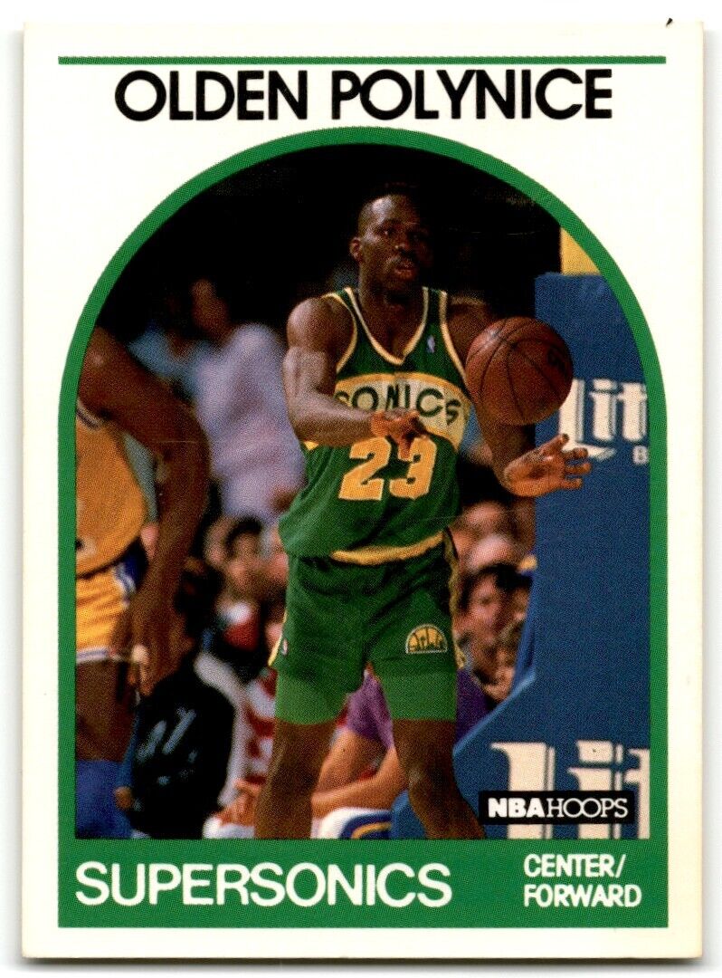 1989-90 Hoops Olden Polynice Rookie Seattle SuperSonics #152