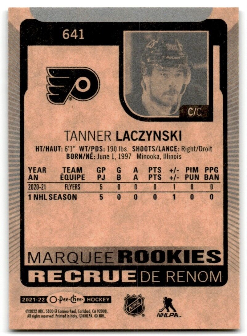 2021-22 Upper Deck 2021-22 O-Pee-Chee Update Tanner Laczynski Rookie