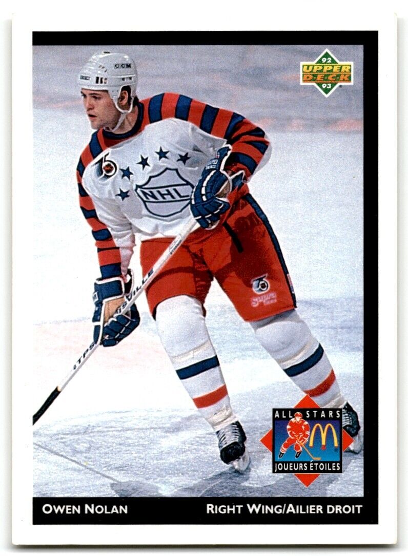 1992-93 Upper Deck McDonald's All-Stars Owen Nolan Quebec Nordiques #MCD-24