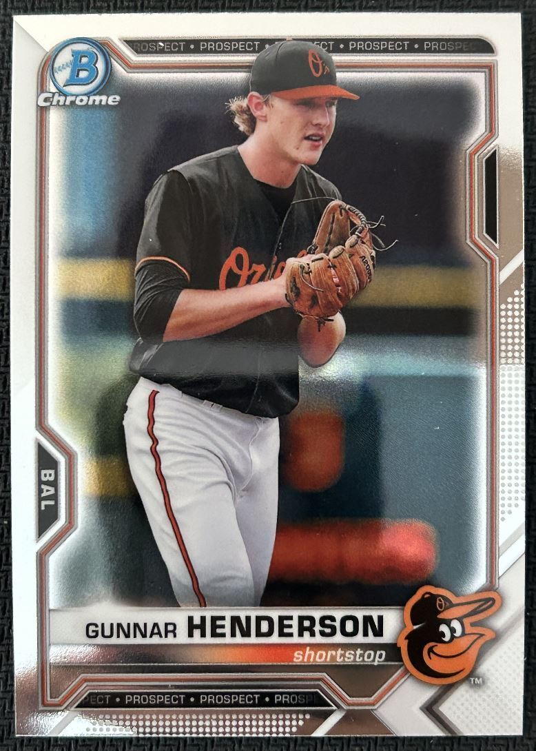 2021 Bowman Chrome Prospects Gunnar Henderson Baltimore Orioles #BCP-49