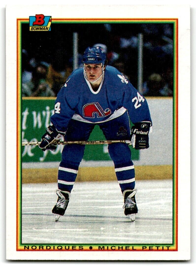 1990-91 Bowman Michel Petit Quebec Nordiques #170