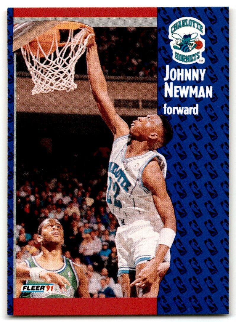 1991-92 Fleer Johnny Newman Charlotte Hornets #23