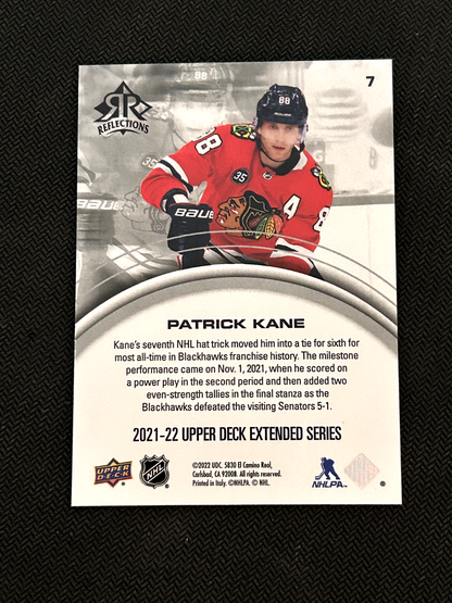 2021-22 Upper Deck Extended Reflections Patrick Kane Chicago Blackhawks #7