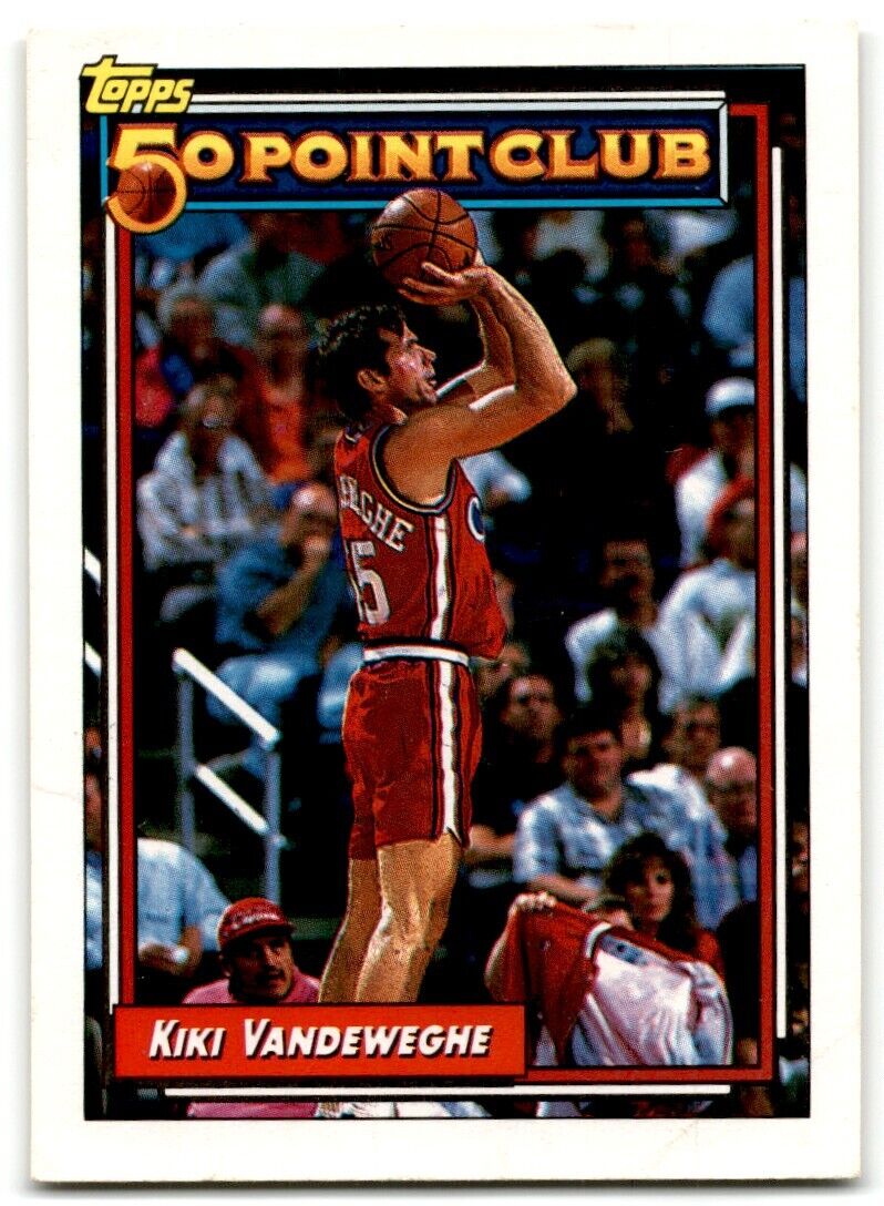 1992-93 Topps 50 points club Kiki Vandeweghe Los Angeles Clippers #203