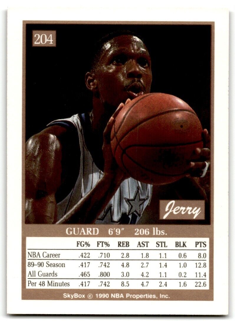 1990-91 SkyBox Jerry Reynolds Orlando Magic #204