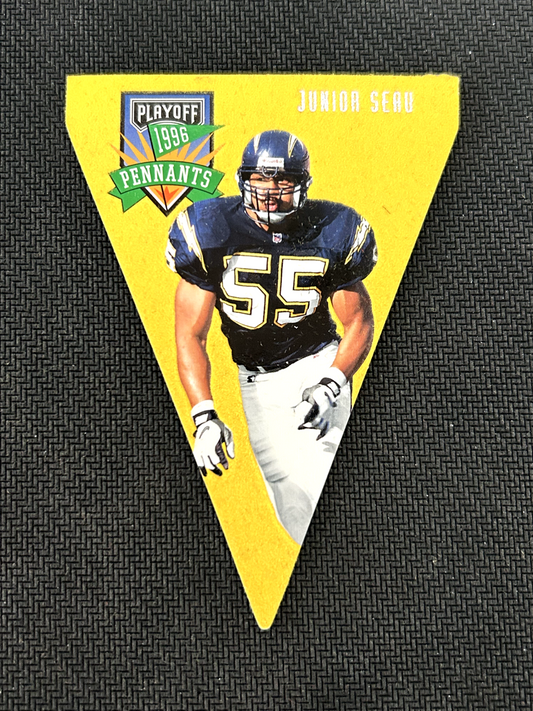 1996 Playoff Contenders Pennants Football Card #6 Junior Seau