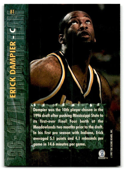 1997-98 Score Board Rookies Erick Dampier Indiana Pacers #81