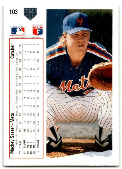 1991 Upper Deck Mackey Sasser New York Mets #103