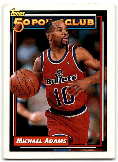 1992-93 Topps Gold Michael Adams Washington Bullets #206