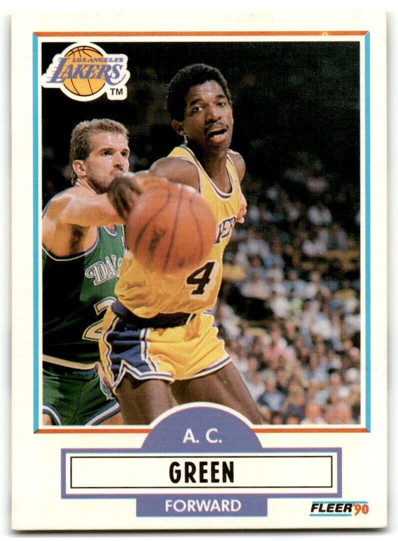 1990-91 Fleer A.C. Green Los Angeles Lakers #92