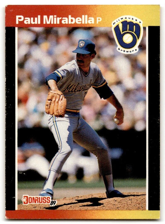 1989 Donruss Paul Mirabella Milwaukee Brewers #654