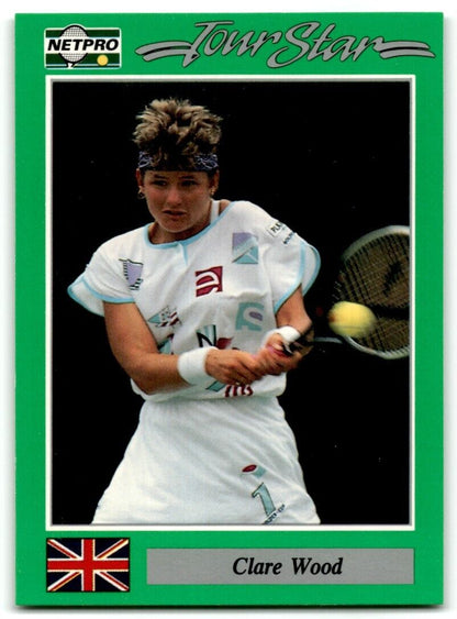 1991 Protennis player Cards Netpro Tour Star Clare Wood #65