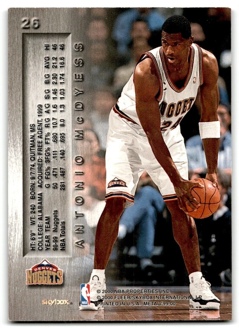 1999-00 Metal Antonio McDyess Denver Nuggets #26