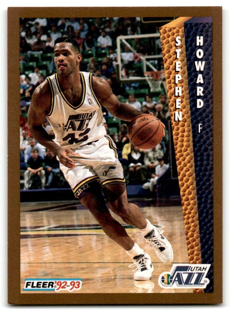 1992-93 Fleer Stephen Howard Rookie Utah Jazz #434