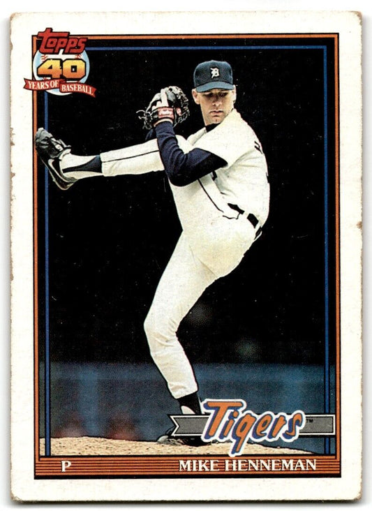 1991 Topps Mike Henneman Detroit Tigers #641