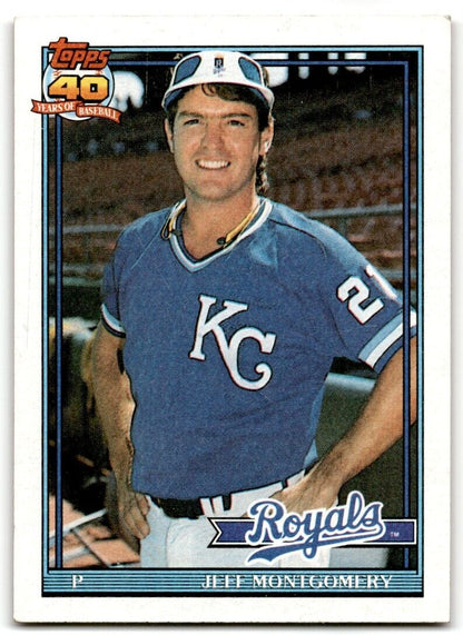 1991 Topps Jeff Montgomery Kansas City Royals #371