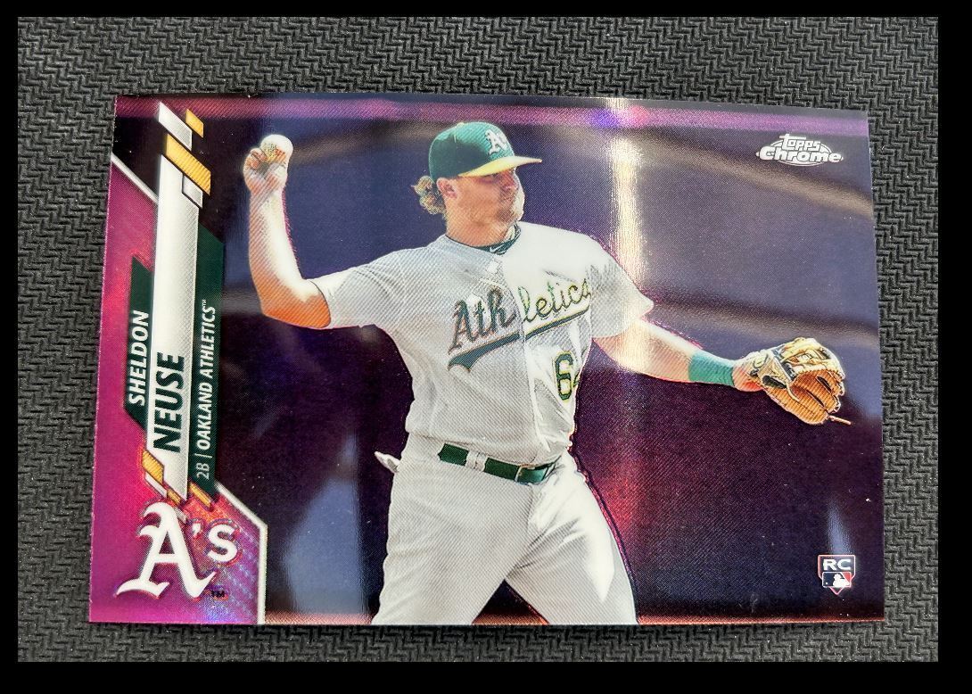 2020 Topps Chrome Pink Sheldon Neuse Rookie Oakland Athletics #61