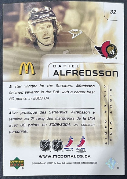 2005-06 Upper Deck McDonald's Daniel Alfredsson Ottawa Senators #32