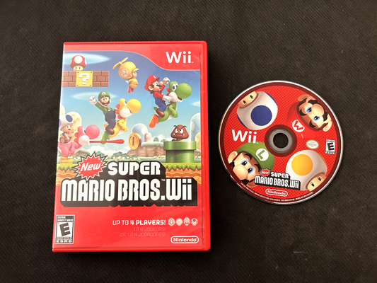 New Super Mario Bros. Wii Nintendo Wii, 2009 Game Disc w/Manual Tested