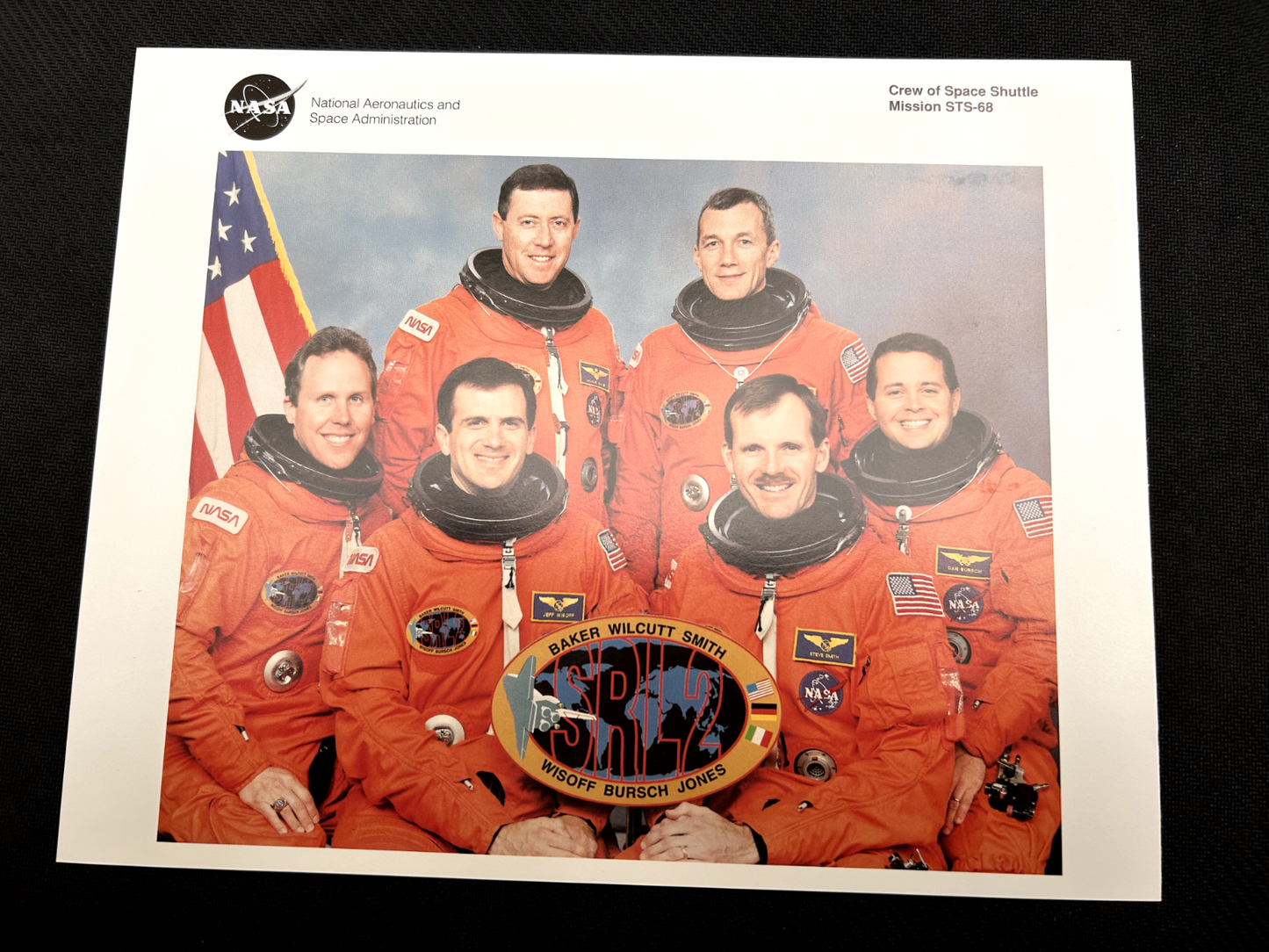 NASA Space Shuttle Mission STS-68 crew litho 8 x 10