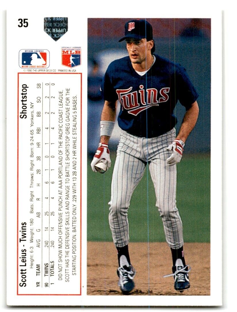 1991 Upper Deck Scott Leius Minnesota Twins #35