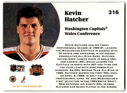 1991-92 Pro Set Kevin Hatcher Washington Capitals #316