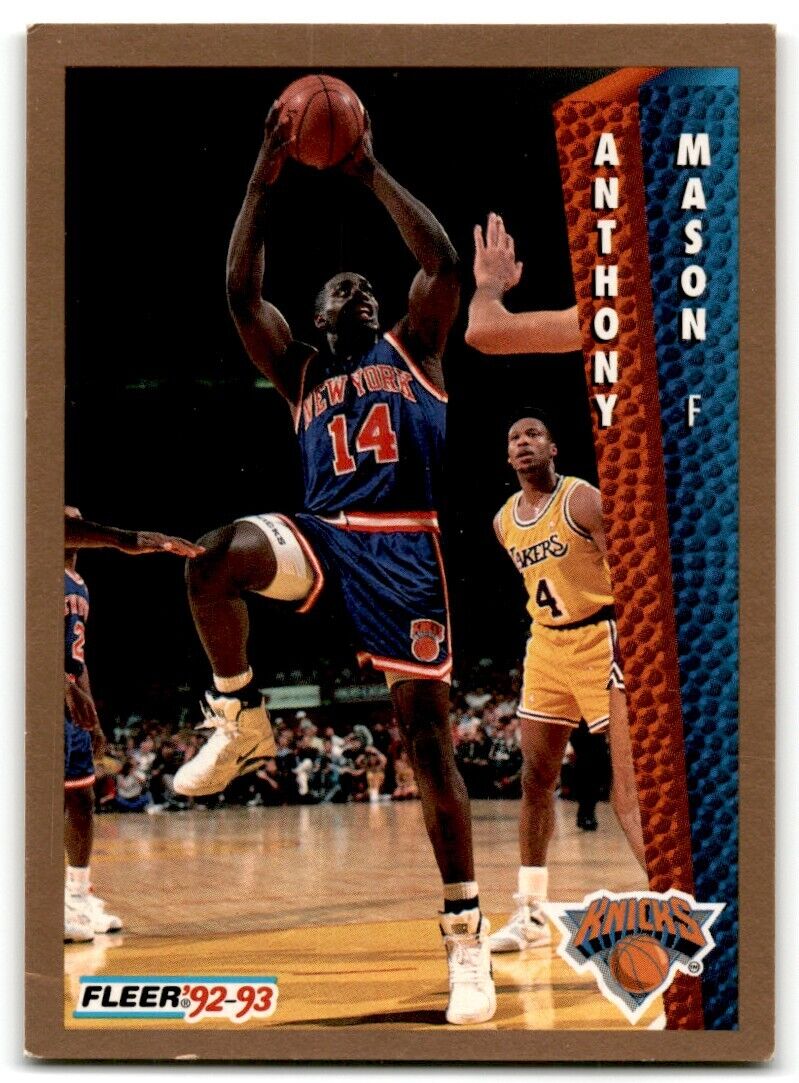 1992-93 Fleer Anthony Mason New York Knicks #152