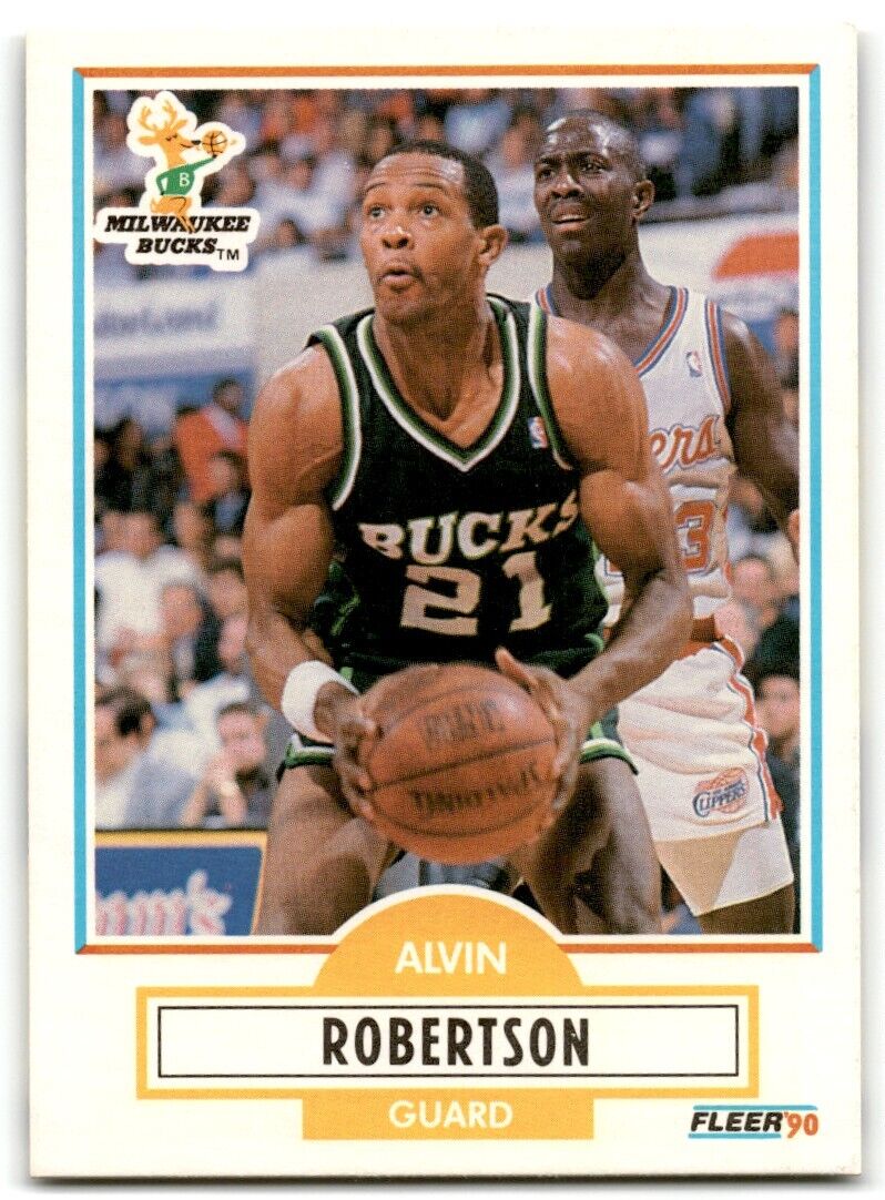 1990-91 Fleer Alvin Robertson Milwaukee Bucks #109