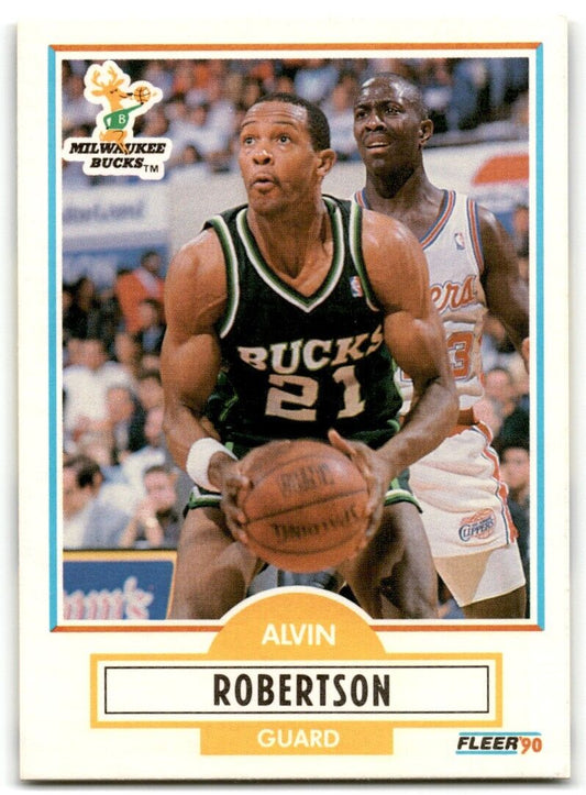 1990-91 Fleer Alvin Robertson Milwaukee Bucks #109