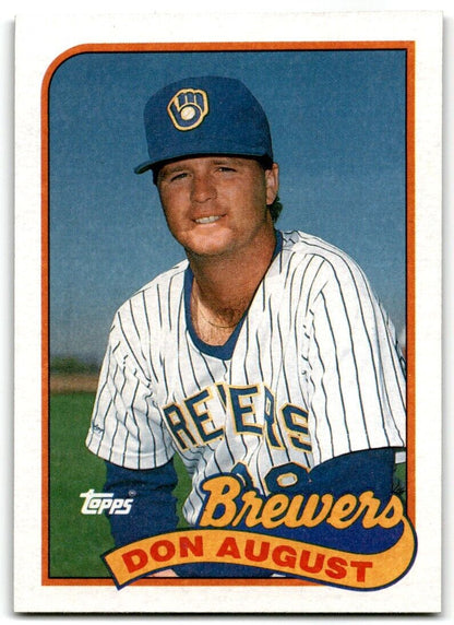 1989 Topps Don August Milwaukee Brewers #696