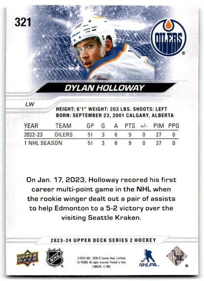 2023-24 Upper Deck Dylan Holloway Edmonton Oilers #321