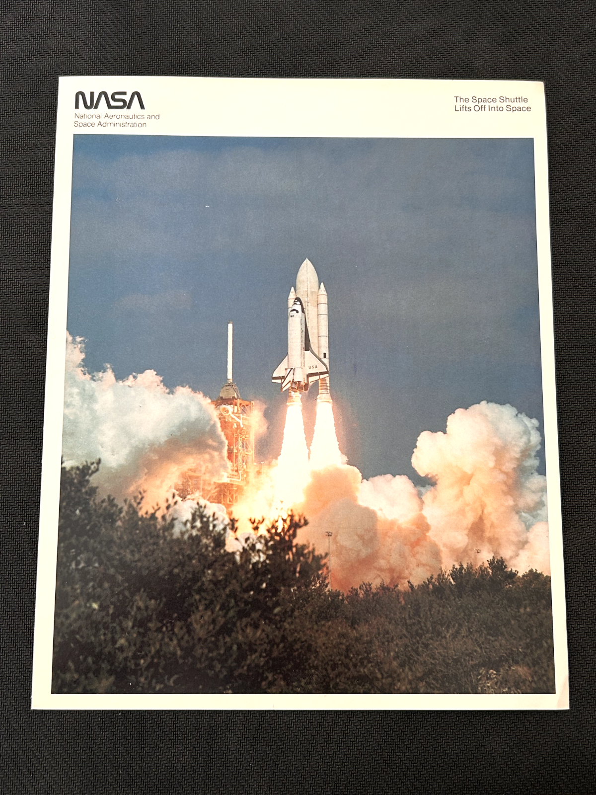 NASA Space Shuttle Columbia second test launch official litho