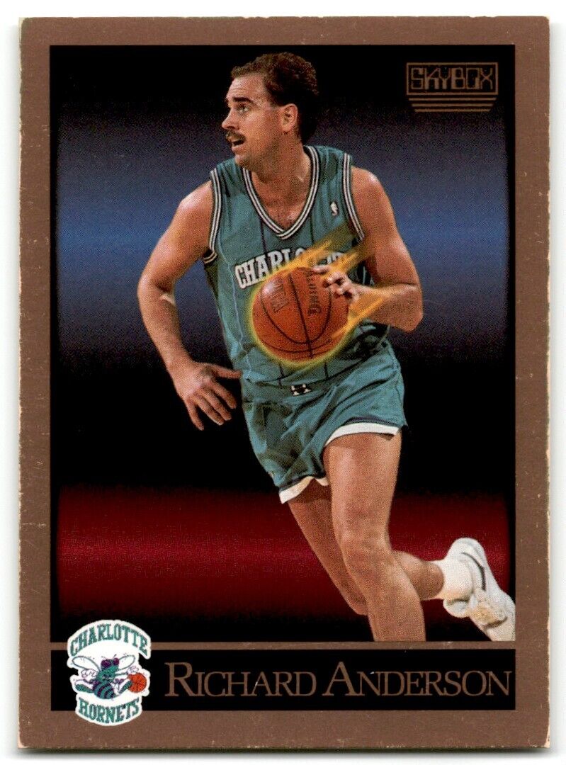 1990-91 SkyBox Richard Anderson Charlotte Hornets #25