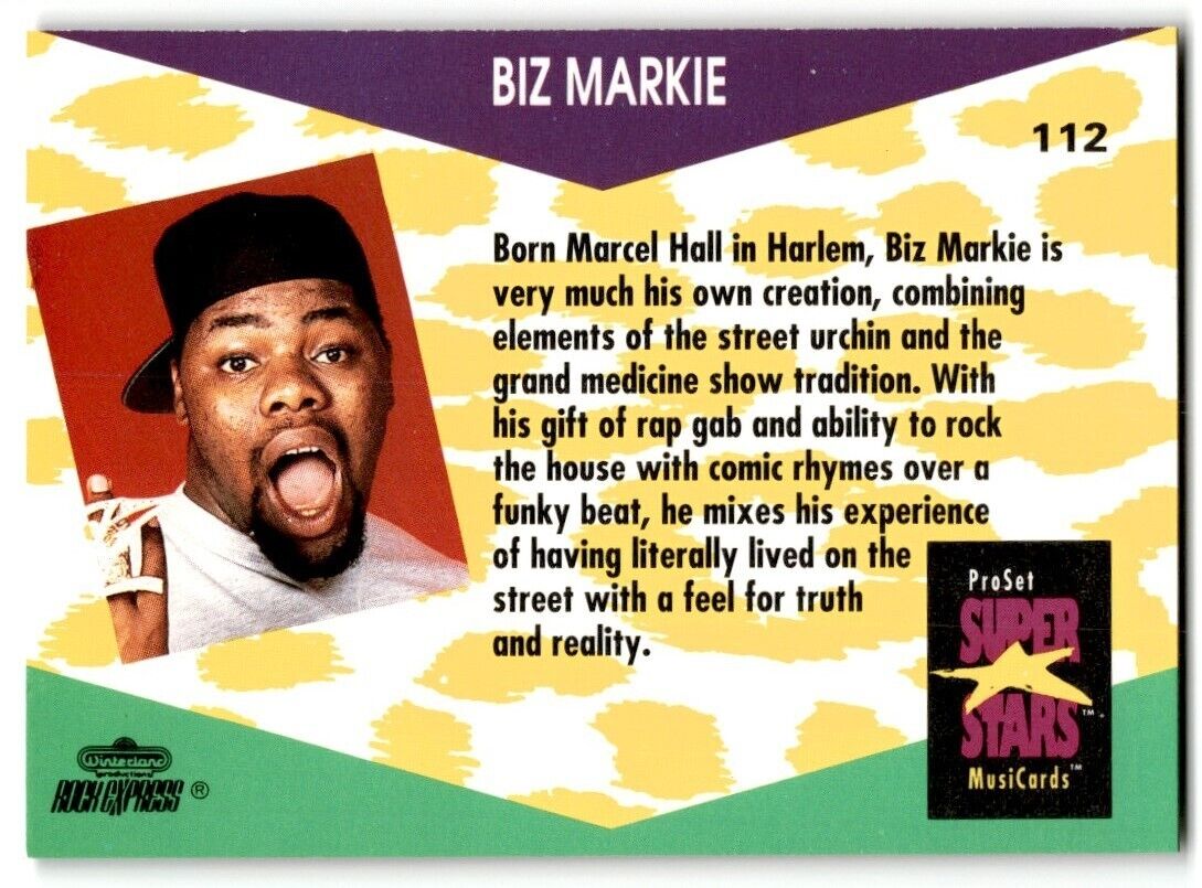 1991-92 ProSet Super Stars MusiCard Biz Markie #112