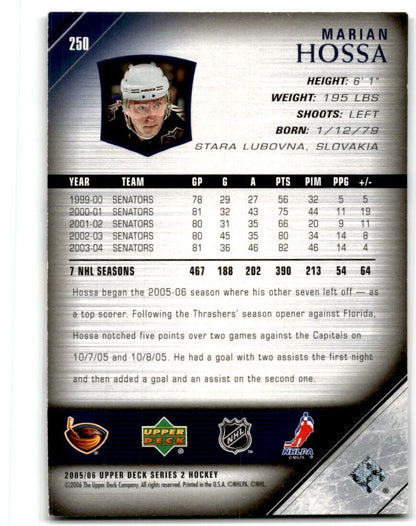 2005-06 Upper Deck Marian Hossa Atlanta Thrashers #250