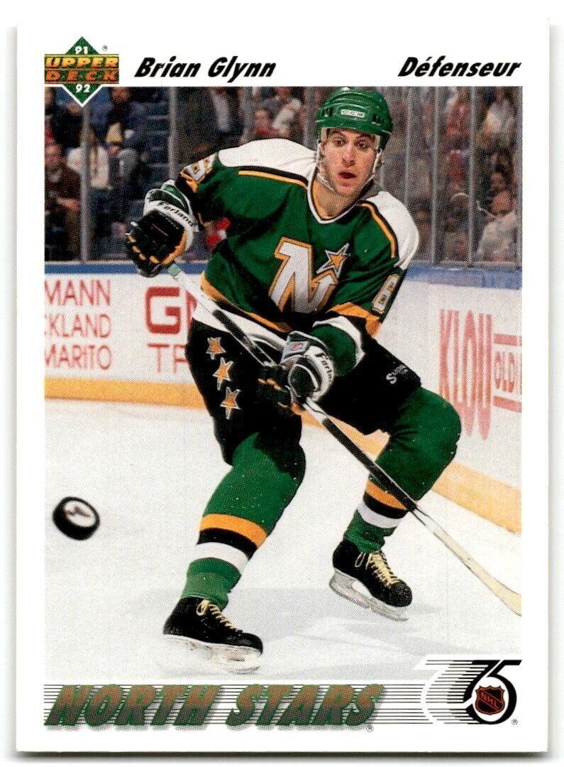 1991-92 Upper Deck French Brian Glynn Rookie Minnesota North Stars #158