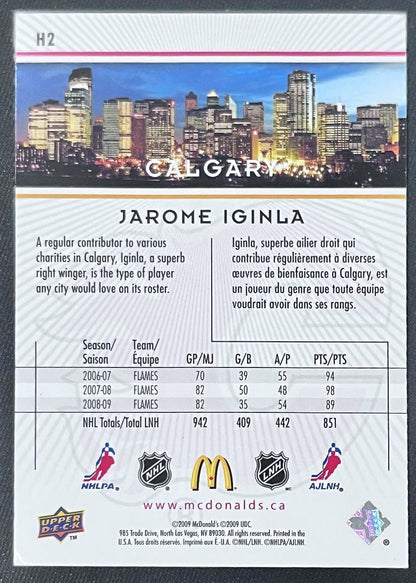 2009-10 Upper Deck McDonald's Horizons Jarome Iginla Calgary Flames #H2