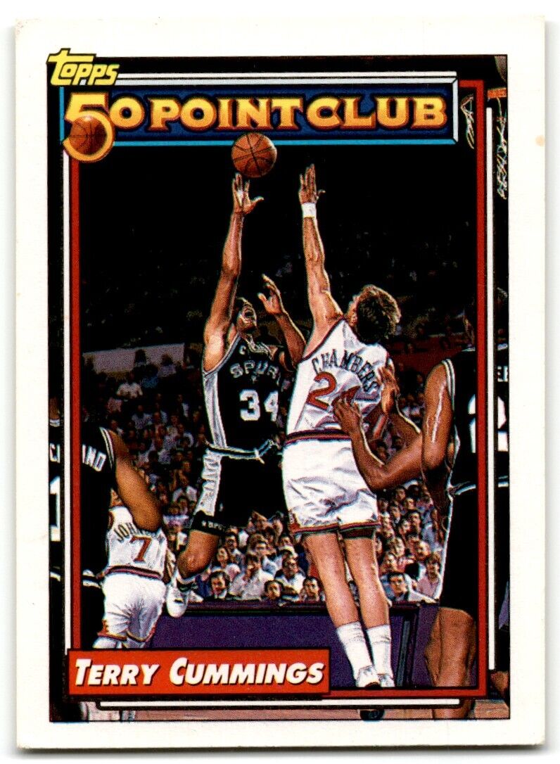 1992-93 Topps 50 points club Terry Cummings San Antonio Spurs #209