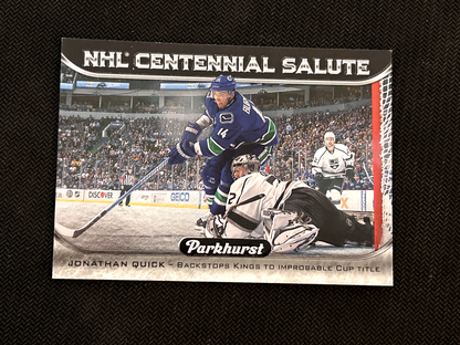 2016-17 Parkhurst NHL Centennial Salute #S22 Jonathan Quick - NM-MT